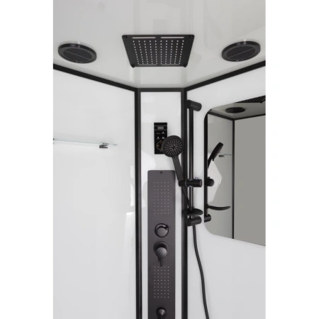 душевая кабина niagara premium 90x90 ng-6901-01g black с гидромассажем