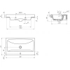 раковина полувстраиваемая cersanit moduo s-um-mod80/1 80x38 см, белая