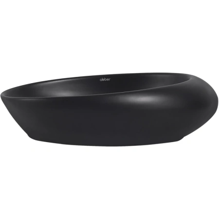 раковина 49x31 см abber bequem ac2107mb, цвет черный матовый