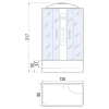 душевая кабина river sena 120x80x50 мт 10000001133 профиль матовый хром задняя стенка белая