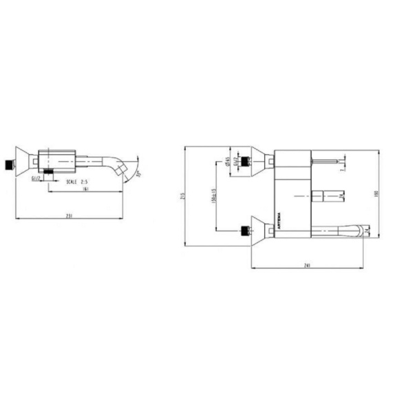 смеситель для ванны vitra mod a41836exp