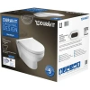 унитаз подвесной безободковый duravit durastyle 45620900a1, с сиденьем микролифт, цвет белый.