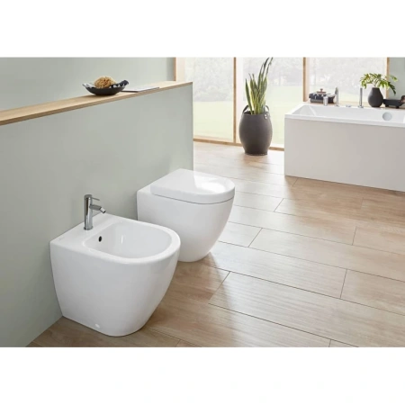 унитаз приставной villeroy&boch subway 2.0 5602r0r1 без сиденья, с покрытием ceramicplus, цвет альпийский белый