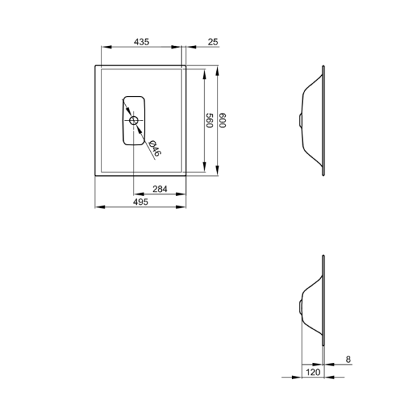 раковина 55 см bette lux oval couture a220 tx-400 цвет: черный матовый