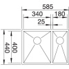 кухонная мойка blanco zerox 340/180-u 521613 левая