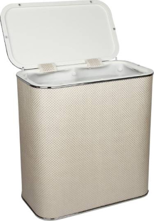 корзина для белья geralis rwh-m светлая цвет хром, малая