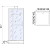 душевая кабина river tana 90x90x15 б/к 10000002996 профиль белый задняя стенка белая