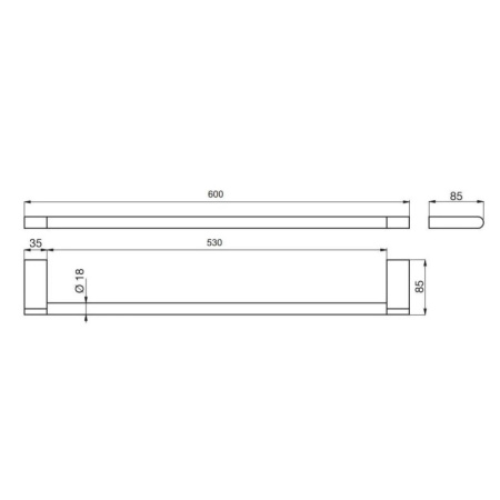 полотенцедержатель 60 см ideal standard connect n1387aa