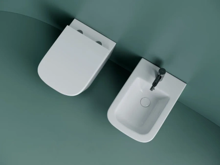 биде ceramicanova union cn4010 подвесное, белое