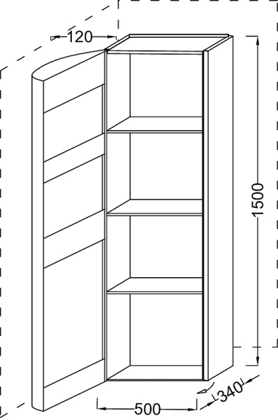 шкаф пенал jacob delafon presquile 50 l eb1115g-g1c подвесной белый глянцевый 454223