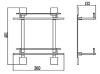 полка стеклянная 36 см savol 65a s-06522a