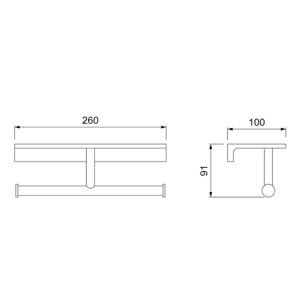 Держатель туалетной бумаги Timo Selene 17045/17 двойной, с полкой для телефона, матовое золото