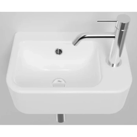 раковина aquame aqm5006r 37.5x24.5 см, накладная, белая глянцевый