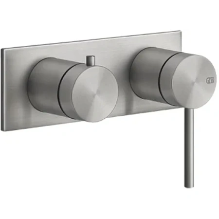 Смеситель Gessi Gessi316 54079#239 встраиваемый, внешние части, на 2 выхода, цвет STEEL BRUSHED