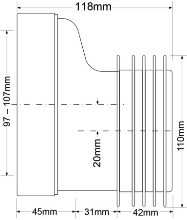 труба фановая 118 mcalpine mrwc4