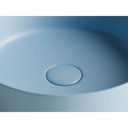 раковина ceramicanova element cn6022ml накладная, ø39 см, голубая матовая