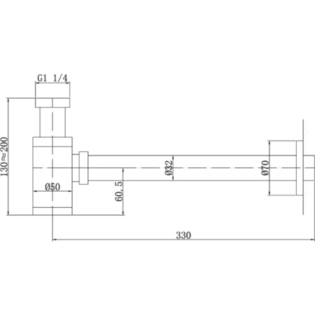 сифон для раковины abber af0030b черный матовый