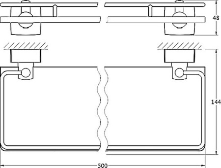 полка стеклянная fbs esperado esp 015 50 см