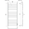 полотенцесушитель point антея п12 pn17852w электрический, диммер справа, 50x120 см, белый