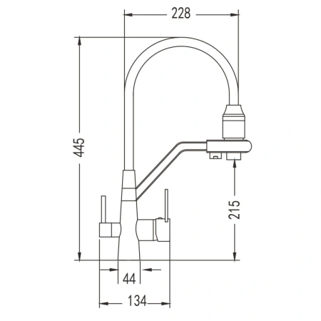 смеситель для кухни rose r558q, бронза