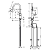 смеситель для кухни hansgrohe talis m52 73863800, сталь