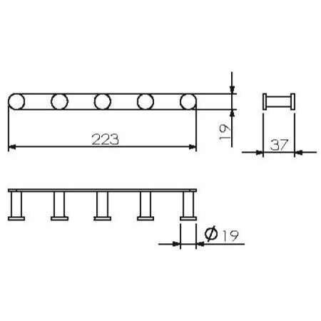 планка с крючками langberger 28035a