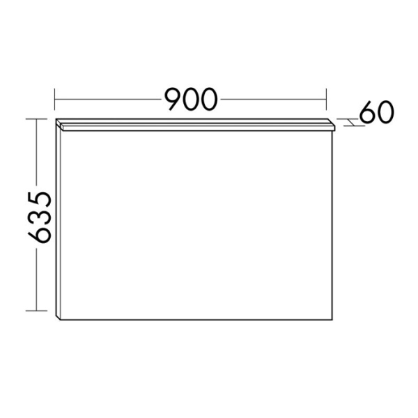 зеркало 90х63.5 см burgbad eqio sidl090 с подсветкой 4250k, корпус alu-optik