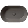 раковина gsi kube x 945816 накладная, 60x37 см, коричневый матовый