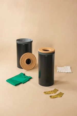 корзина для белья brabantia 120022 черная