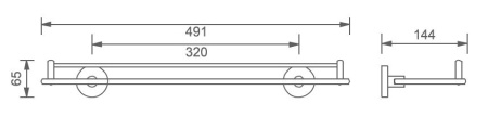 полочка aquanet 4587 (50 см)