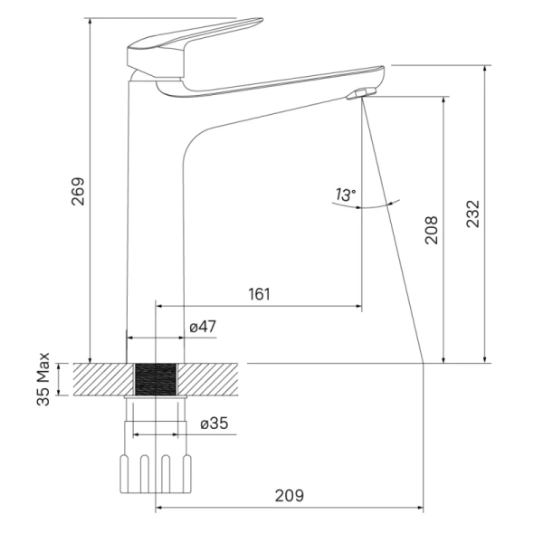 смеситель для раковины iddis torr torsb01i01
