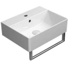 Раковина GSI Kube X 9485111 подвесная, 45x35 см, Bianco lucido (Белый глянец)