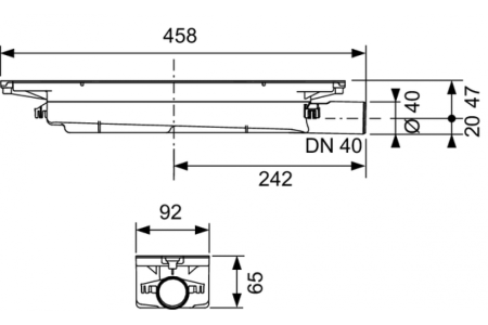 сифон для душевого лотка tece drainprofile 673001 низкий