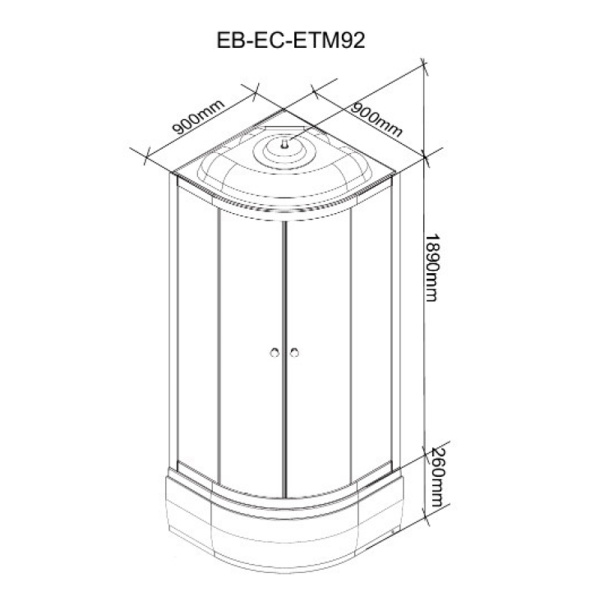душевая кабина parly effect 90x90 efm921 без гидромассажа