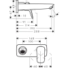 смеситель для раковины с выпуском hansgrohe logis 71220670