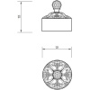 контейнер для хранения migliore cristalia 16761 цвет бронза с кристаллом swarovski