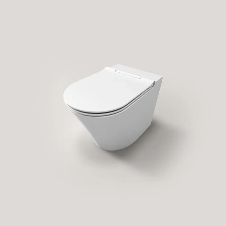 унитаз приставной uni-flow mi smart cb1088zr, в комплекте с крышкой-биде и пультом ду управления, белый