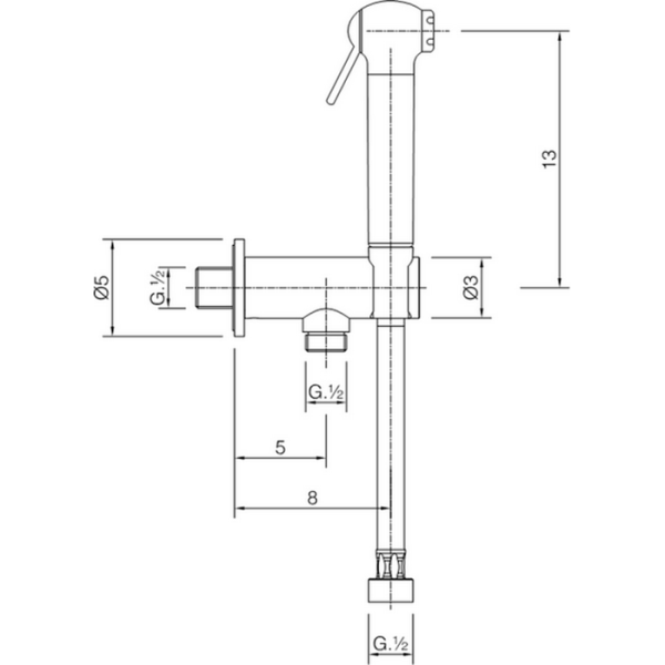 гигиенический душ cisal shower sc00791021 хром