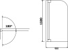 шторка на ванну rgw screens sc-01 90x150 профиль хром стекло прозрачное