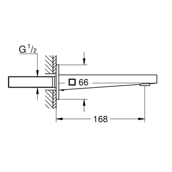 излив для ванны 168 мм grohe plus 13404dc3