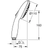 душевая лейка 110 мм grohe tempesta 28419003