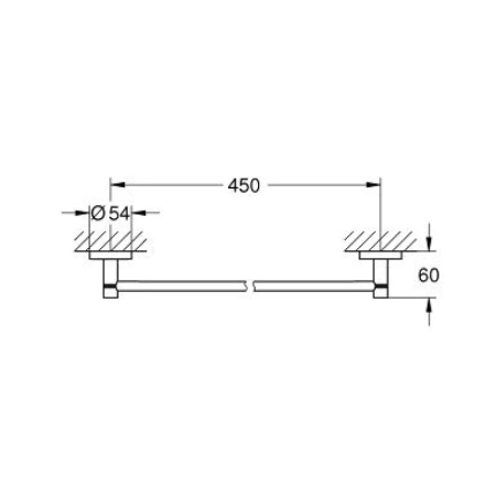 полотенцедержатель 50,4 см grohe essentials 40688001