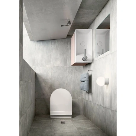 раковина gsi kube x 9486011 подвесная, 50x25 см, bianco lucido (белый глянец)