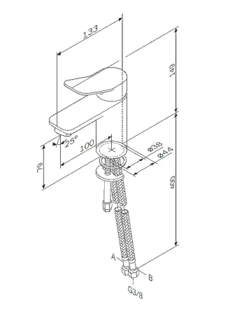 смеситель am.pm x-joy f85a02100 для раковины, цвет хром