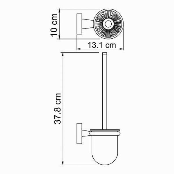 Ершик для унитаза WasserKRAFT Lippe K-6527 хром