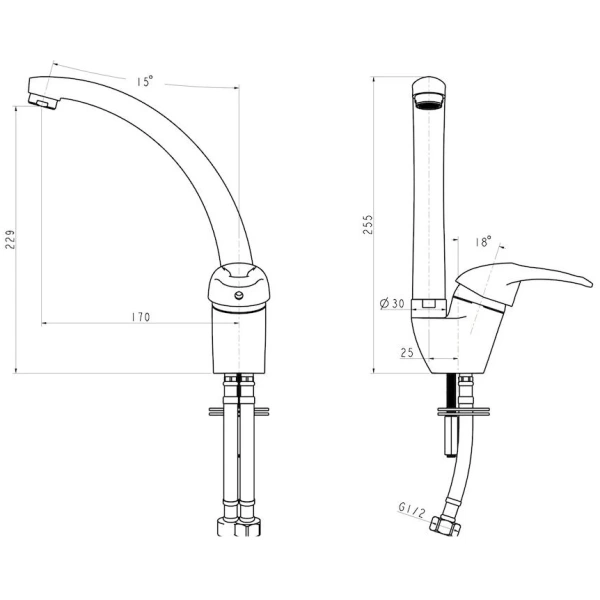 смеситель для кухни paulmark holstein ho212057-307