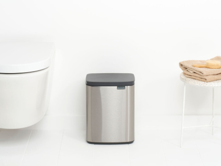 мусорное ведро brabantia bo 222962 7 л, матовая сталь