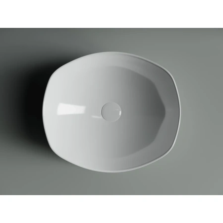 раковина ceramicanova element cn5017 накладная, 42x38.5 см, белая