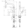 смеситель для кухни hansgrohe metris select m71 14857000, хром