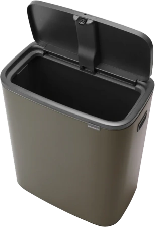 мусорное ведро brabantia bo touch bin 223068 60 л, платиновое